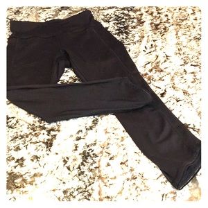 Black lululemon capri with mesh